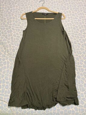 Karen Kane Olive Green Sleeveless Swing Dress Size Small